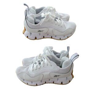 Reebok ZIG Dynamica Galaxy 1 White Gum Womens Trainers Running Shoes